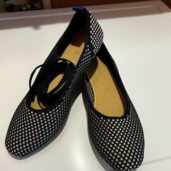 Rothy's Shoes - Rothy's Black and Cream Checkered Flats